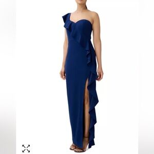 Flounce knit column dress